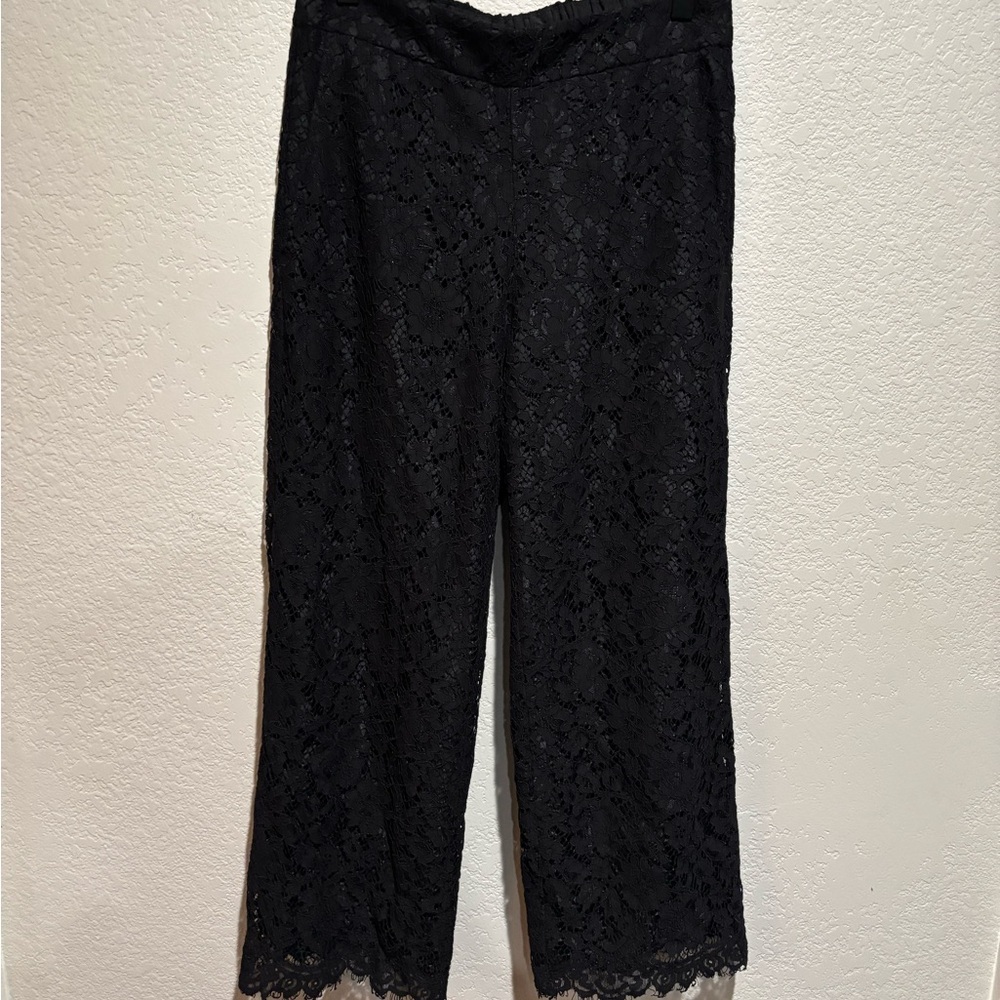 J Crew Black Lace Women's Pants Size 6